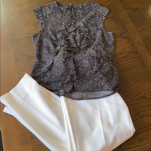 ANN TAYLOR Black Sheer Blouse - Picture 8 of 8